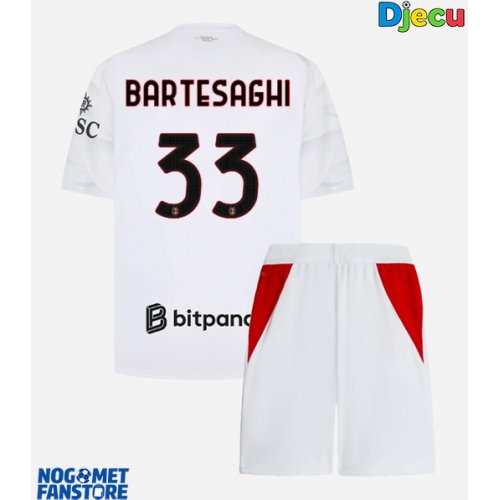 AC Milan Davide Bartesaghi #33 Gostujuci Dres za djecu 2026-27 Kratak Rukav (+ Kratke hlače)
